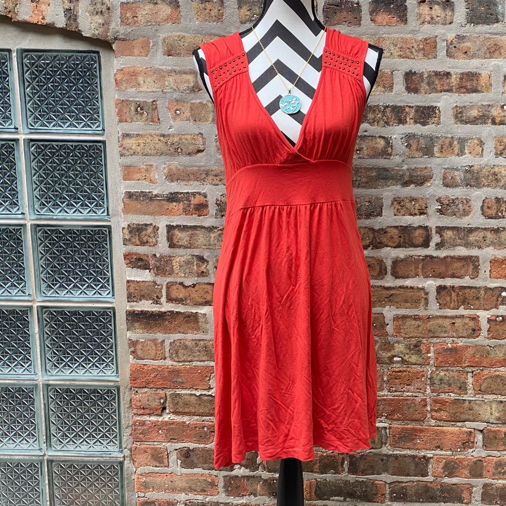 Banana Republic Bright red-orange pullover cotton sundress